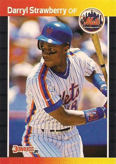 Darryl Strawberry 1989 baseball card - 1980s Baseball