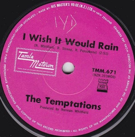 The Temptations - I Wish It Would Rain (1967, Vinyl) | Discogs