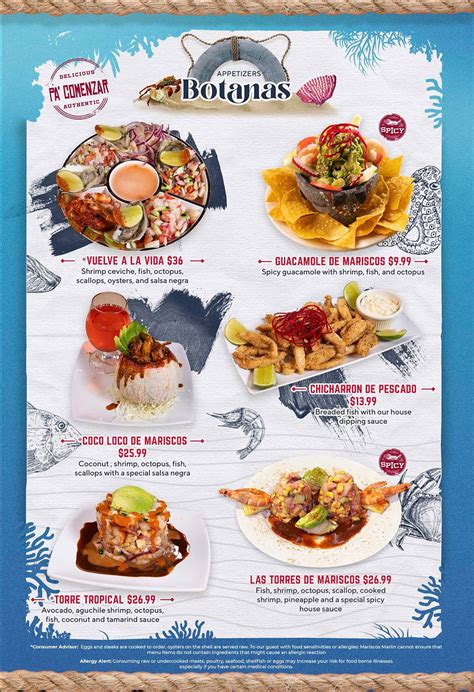 Menu | Mariscos Marlin Fresh Authentic Menu