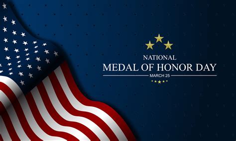 Happy National Medal Of Honor Day Background Vector Illustration ...