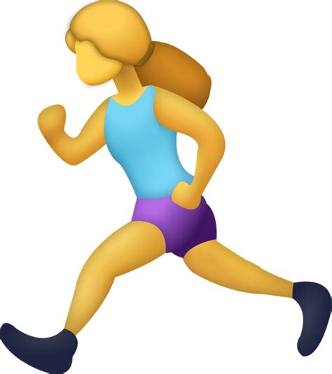 Girl Running Emoji [Free Download IOS Emojis] | Emoji Island