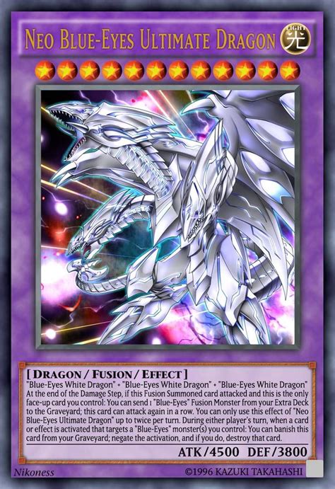 Neo Blue-Eyes Ultimate Dragon by Nikoness by MasterRa on DeviantArt | Yugioh dragon cards, Rare ...