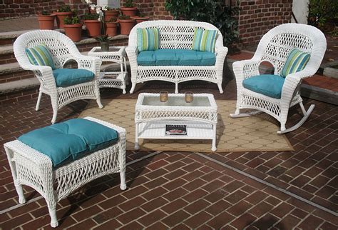 Resin Wicker Patio Furniture, White Madrid - Resin Wicker Patio Furniture, Midsize - Outdoor ...