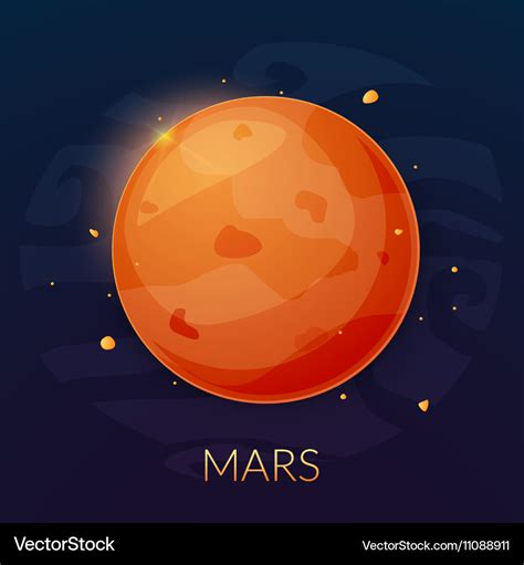 Planet mars Royalty Free Vector Image - VectorStock