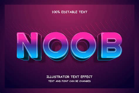 Noob - Text Effect Graphic by 4gladiator.studio44 · Creative Fabrica