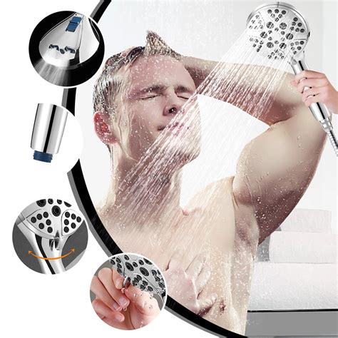 KIHOUT Fire Sale Shower Head With 8 Spray Functions, Saturating Spray, Can Be Used For Home, Gym ...