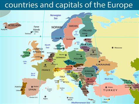 Map Of Europe 1914 with Capitals Capital Cities Maps and atlases ...