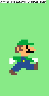 Custom SMM SMB1 Luigi Walking Animation GIF by ericgl1996 on DeviantArt