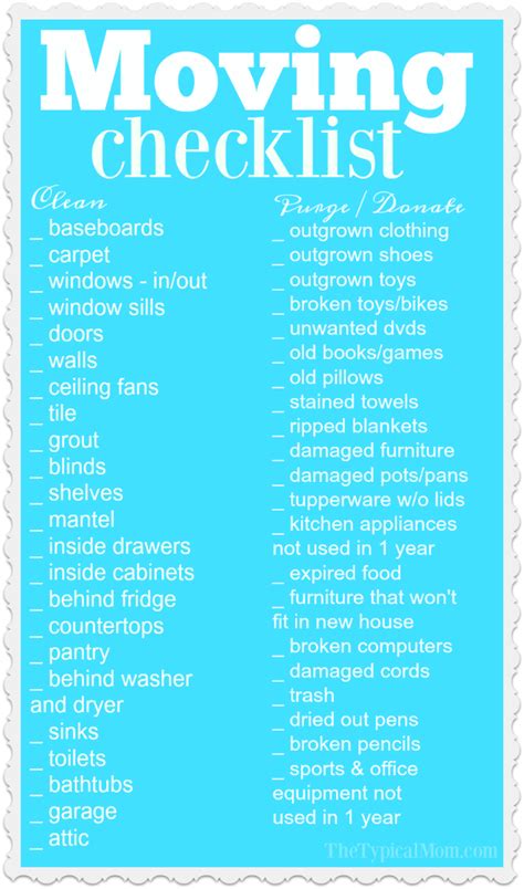 10 The Origin Printable What To Do Moving List For Family Checklist