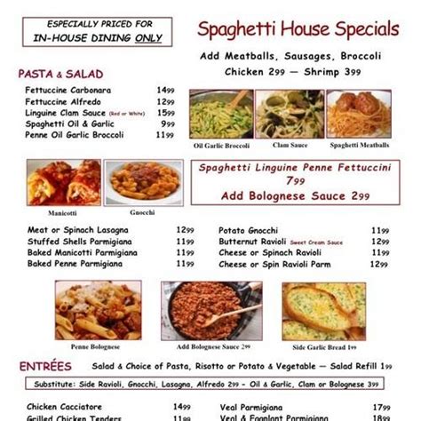 La Cantina Italiana menu in Framingham, Massachusetts, USA