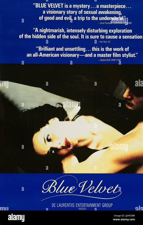 ISABELLA ROSSELLINI, KYLE MACLACHLAN MOVIE POSTER, BLUE VELVET, 1986 Stock Photo - Alamy