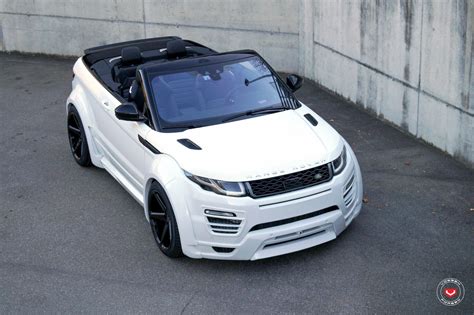 Drop Top Range Rover Evoque With a Wide Body Kit and Vossen Rims — CARiD.com Gallery