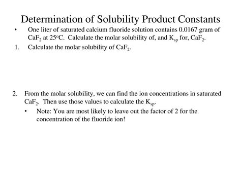 PPT - Solubility Product Constants PowerPoint Presentation - ID:205777