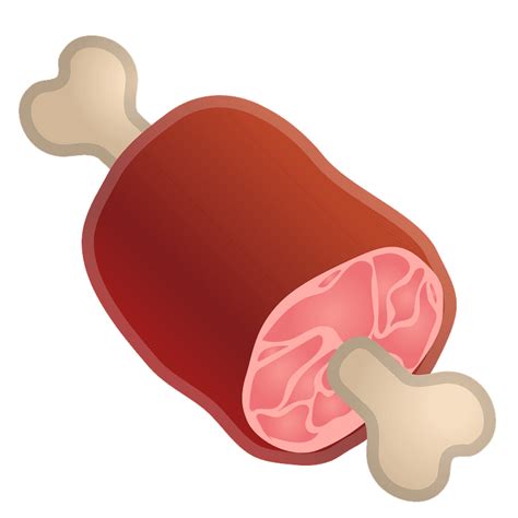 Meat on bone emoji clipart. Free download transparent .PNG | Creazilla