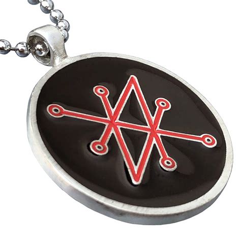 Buy Luciferian Jewelry Sigil of Azazel Seal of Saturn Pewter Men's ...