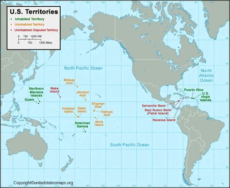 US Territories Map | Map of US and Territories Printable