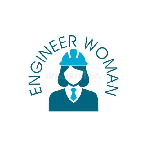 Engineer Woman Icon in Trendy Flat Style Isolated on White Background Stock Vector ...