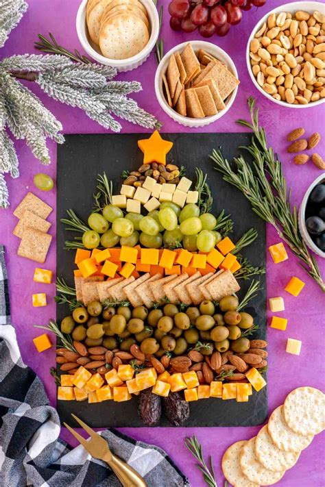 Festive Christmas Tree Cheese Board - Play Party Plan