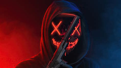 1600x900 Glowing Mask Eyes With Gun 4k Wallpaper,1600x900 Resolution HD 4k Wallpapers,Images ...