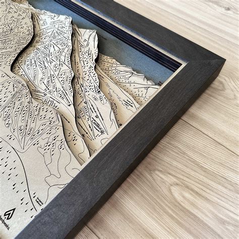 Crested Butte, CO Ski Trail Map Art | 3D Wood Mountain Wall Art