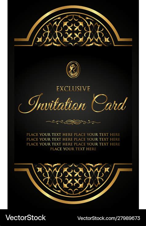 Luxury design invitation card Royalty Free Vector Image