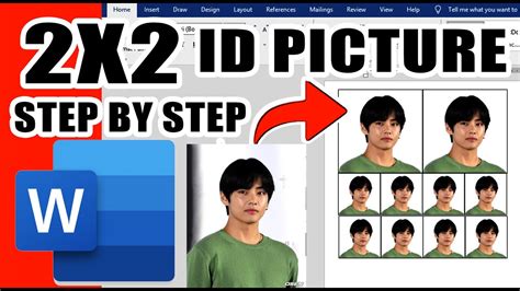 How to make 2x2 and 1x1 ID Picture using Microsoft Word | Tagalog Step by Step Tutorial - YouTube