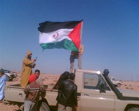 Sahrawi flag | People raising the forbidden flag of Western … | Flickr