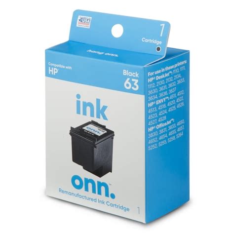 onn. HP 63 Black Remanufactured Ink Cartridge - Walmart.com - Walmart.com