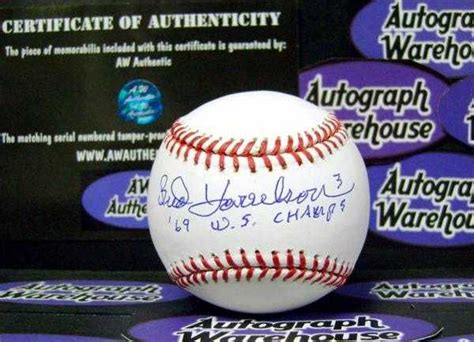 Bud Harrelson autographed Baseball inscribed 69 W.S . Champs