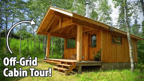 Off-Grid Tiny Cabin Tour! - YouTube