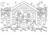 Nativity Scene Coloring Book Page For Kids Cartoon Style Character  sketch template