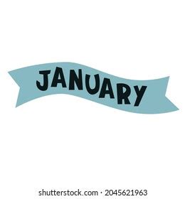 January Monthly Logo Handlettered Text Over Stock Vector (Royalty Free ...