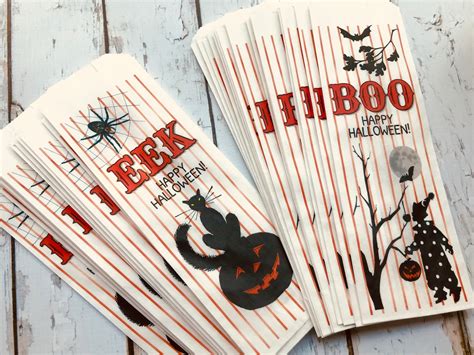 Halloween Popcorn Bags Halloween Favors Vintage Halloween - Etsy