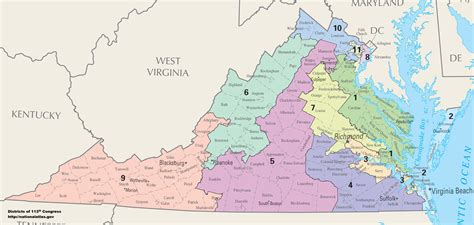 Virginia Congressional District Map | Virginia Map