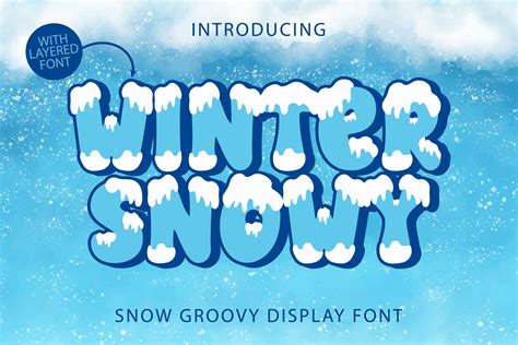 Winter Snowy Font by Kido Studio · Creative Fabrica