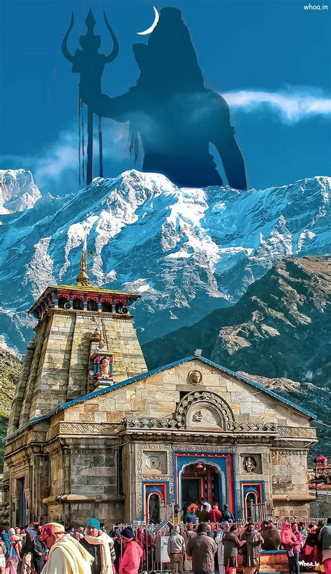 Downloaden Kedarnath Lord Shiva Silhouette 4k Wallpaper | Wallpapers.com