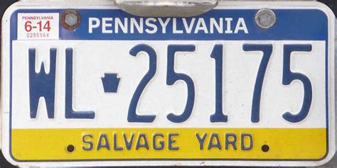 Pennsylvania License Plate Image