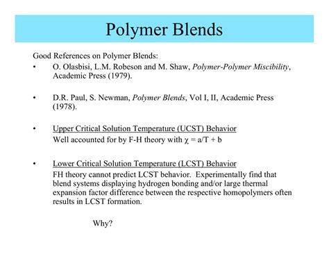 Polymer Blends