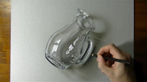 3D Art - Drawing of a Glass Pitcher - YouTube