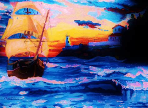 Ship at Sunset. | Oil painters, Artist, Painter