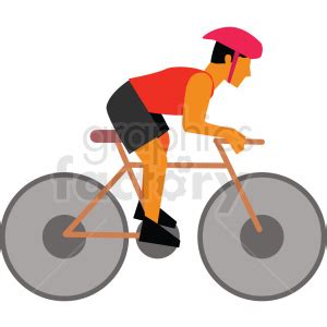 man riding bike vector clipart icon . #412956 | Graphics Factory