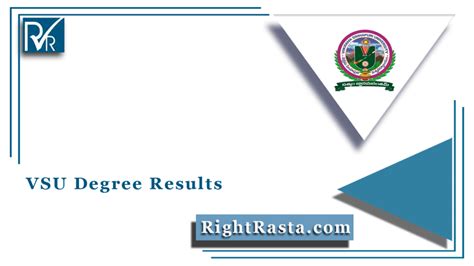 VSU Degree Results 2021 (Out) | Vikrama Simhapuri University Results