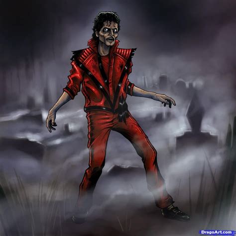 How to Draw Michael Jackson Thriller, Thriller Michael Jackson, Step by Step, Stars, Peop ...