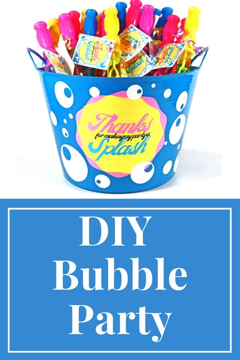 Bubble Wand Party Favors & Decorated Bucket