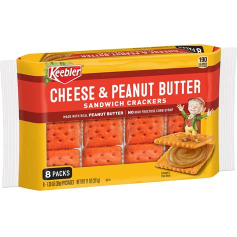 Keebler Cheese and Peanut Butter Sandwich Crackers, 11 oz - Shop Crackers & breadsticks at H-E-B