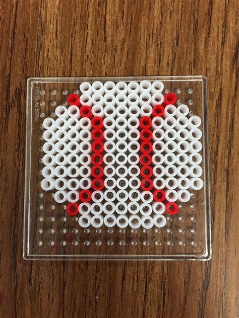 Small Baseball Perler Beads | Easy Perler Bead Crafts