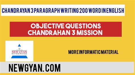 Chandrayaan-3: India's Ambitious Lunar Mission: paragraph writing - New Gyan