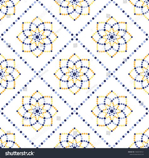 Traditional Portugal Azulejos Inspired Seamless Geometric Stock Vector ...