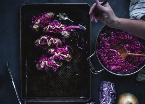 Easy Rotkraut (A Quick Red Cabbage Sauerkraut) over Brats | My Lavender Blues