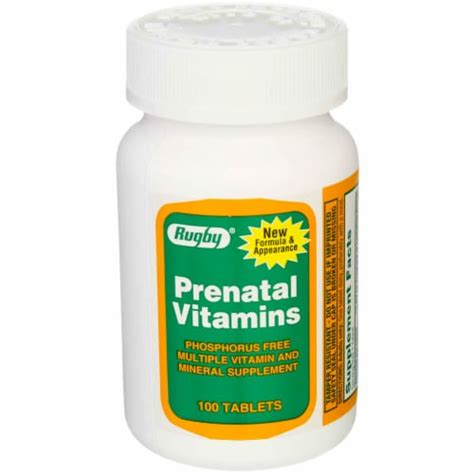 Rugby Prenatal Vitamins Tablets, 100 Ct, 1 - Kroger